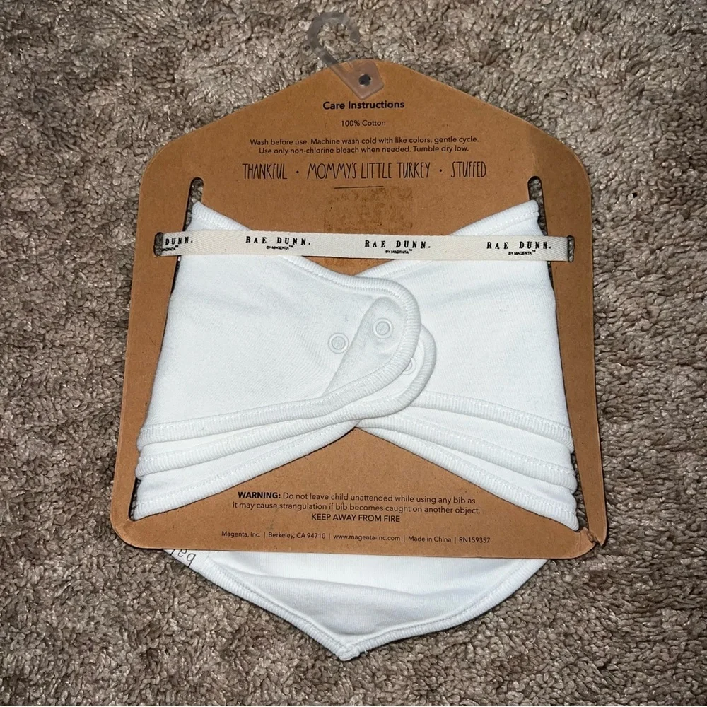 Rae Dunn Bib Set of 3 Thanksgiving NWT